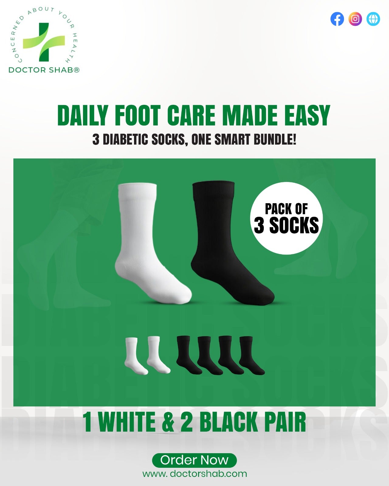 Doctorshab™ | Ultra-Soft Diabetic Socks