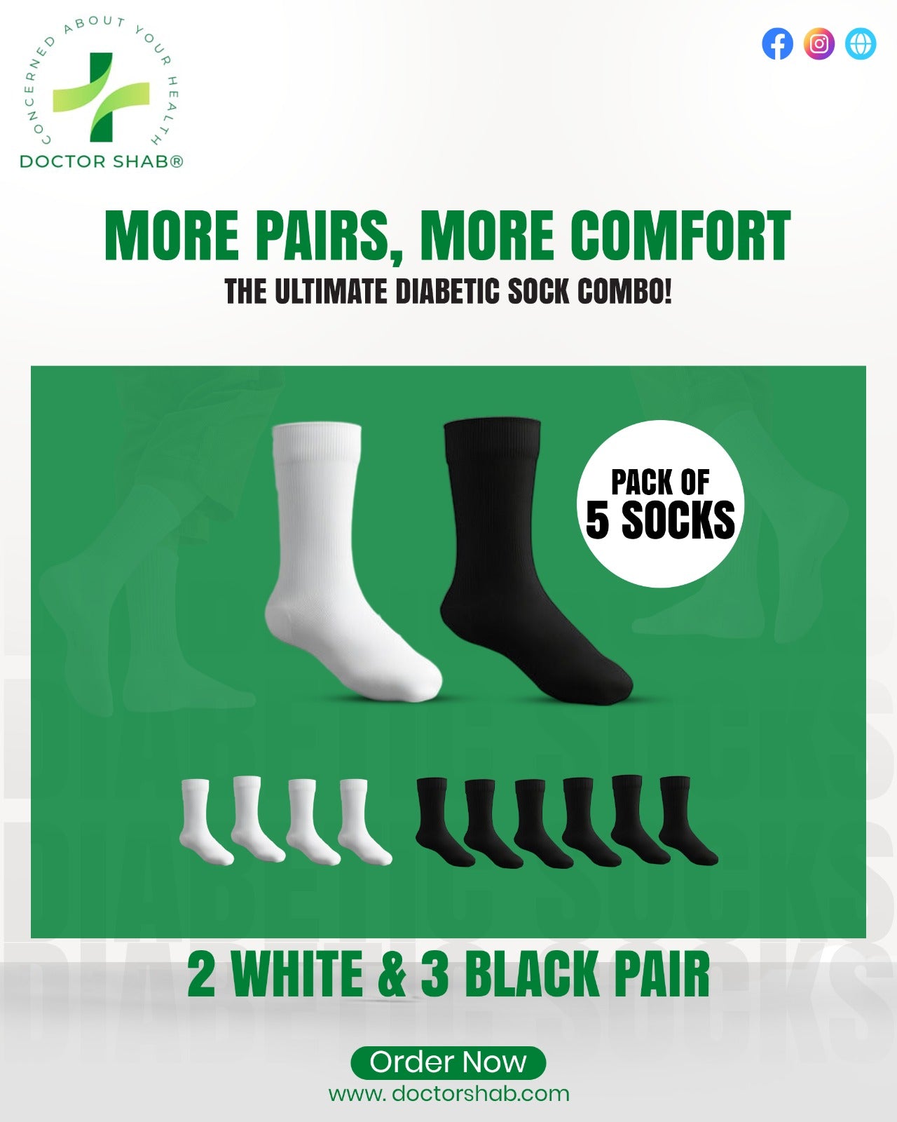 Doctorshab™ | Ultra-Soft Diabetic Socks