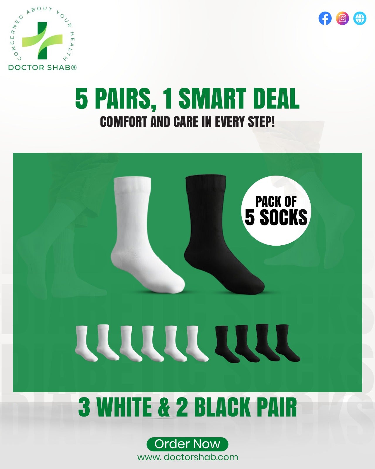 Doctorshab™ | Ultra-Soft Diabetic Socks